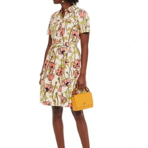Tory Burch Dresses & Skirts - Tory Burch | Derrick Poppies Shirt Dress | Sz 10